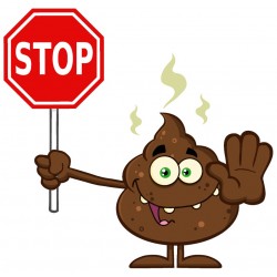 Sticker mural caca stop odeur