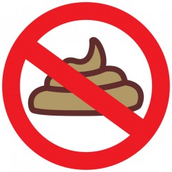 Autocollant panneau anti caca