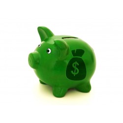 Sticker tirelire cochon argent