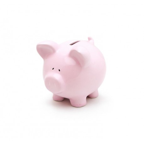 Sticker tirelire cochon argent