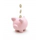 Sticker tirelire cochon argent