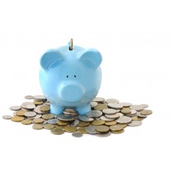 Sticker tirelire cochon argent