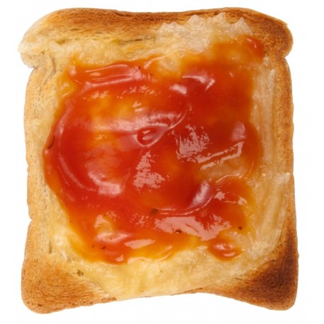 Sticker tartine de pain fromage sauce tomate