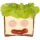 Sticker tartine salée personnage salade