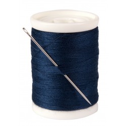 Sticker mural bobine fil bleu aiguille