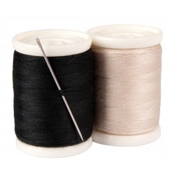 Autocollant fil bobine noir et beige