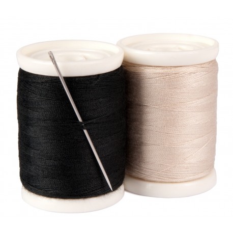 Autocollant fil bobine noir et beige