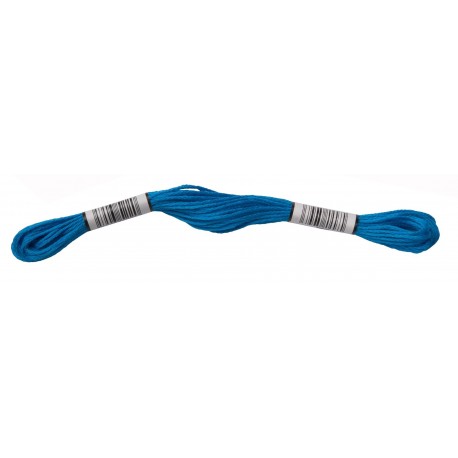 Autocollant mural couture fil bleu