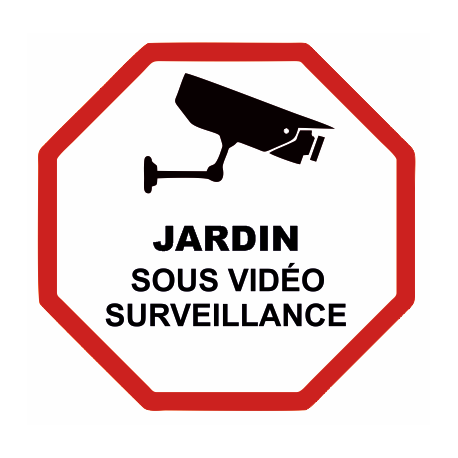 Sticker Jardin sous vidéo surveillance