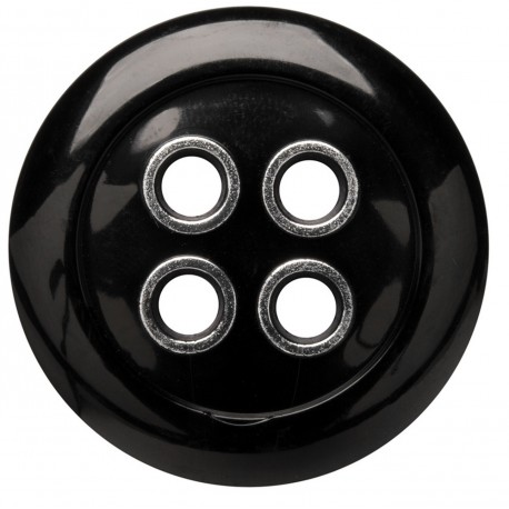 Sticker mural bouton noir brillant