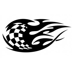 Sticker circuit drapeau vitesse