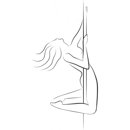 Sticker mural pole dance fluide