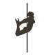 Sticker pole dance deco salon