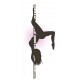 Sticker mural pole dance silhouette noir