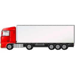 Sticker transporteur semi remorque rouge blanc