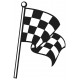 Sticker circuit drapeau damier