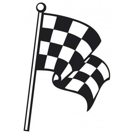 Sticker circuit drapeau damier