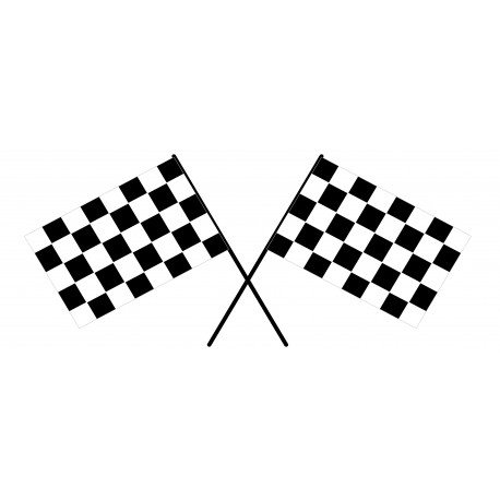 Sticker circuit drapeau damier