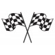 Sticker circuit drapeau damier
