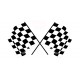 Sticker circuit drapeau damier