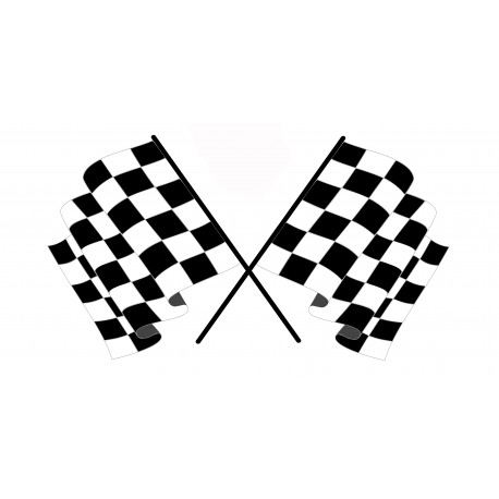 Sticker circuit drapeau damier