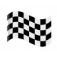 Sticker Drapeau damier noir et blanc