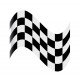 Sticker Drapeau damier noir et blanc