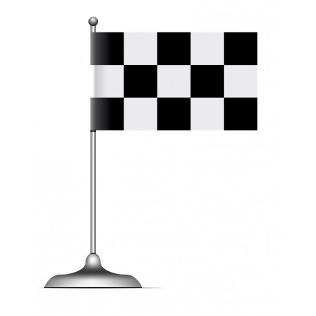 Sticker Drapeau damier noir et blanc