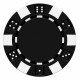 Sticker poker jeton noir