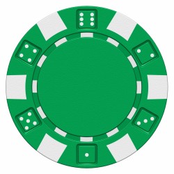 Sticker muraux poker jeton vert