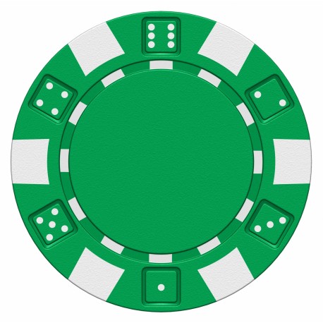 Sticker muraux poker jeton vert