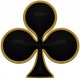 Sticker poker trèfle noir