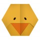 Sticker origami tête canard