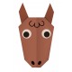 Sticker origami tête cheval