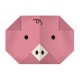 Sticker origami tête cochon