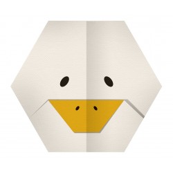 Sticker origami tête oie