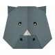 Sticker origami tête rhinocéros