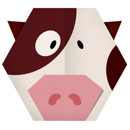 Sticker origami tête vahce