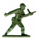 Sticker statue militaire soldat vert grenade