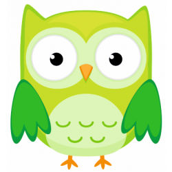 Sticker chouette hibou vert