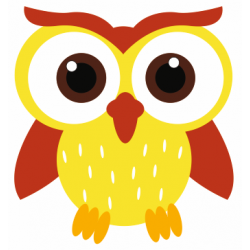 Sticker chouette hibou jaune