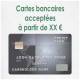 Autocollant Carte bancaire acceptée à partir de XX