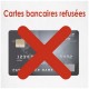 Autocollant Carte bancaire refusée