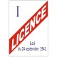 Adhesif Licence 1 restaurant