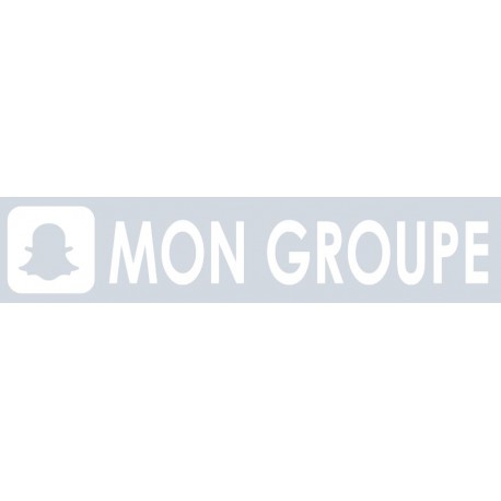 Autocollant Facebook + votre nom blanc