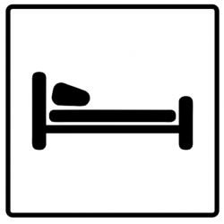 Autocollant Lit hotel