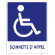 Panneau Handicapé sonnette