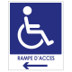 Autocollant rampe d'accés gauche