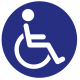 Autocollant Handicapé (rond)
