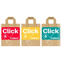 Sticker click and collect vitrine